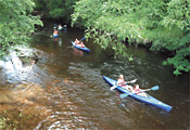 Kayaks at Winding River Campground